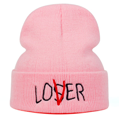 Autumn And Winter Loser Personality Embroidery Ski Knitted Hat - Urban Caps 
