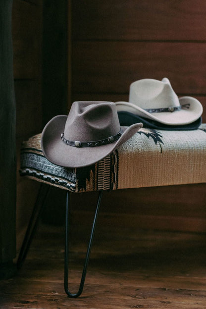 Dallas Australian Wool Felt Shapeable Outback Hat with Leather Band - Urban Caps