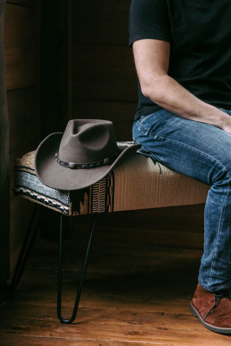 Dallas Australian Wool Felt Shapeable Outback Hat with Leather Band - Urban Caps