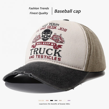 Peaked Hard Top Summer Letter Printing Stylish Baseball Cap - Urban Caps 