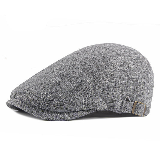 New Style Hat British Retro Cotton And Linen Beret Casual - Urban Caps 