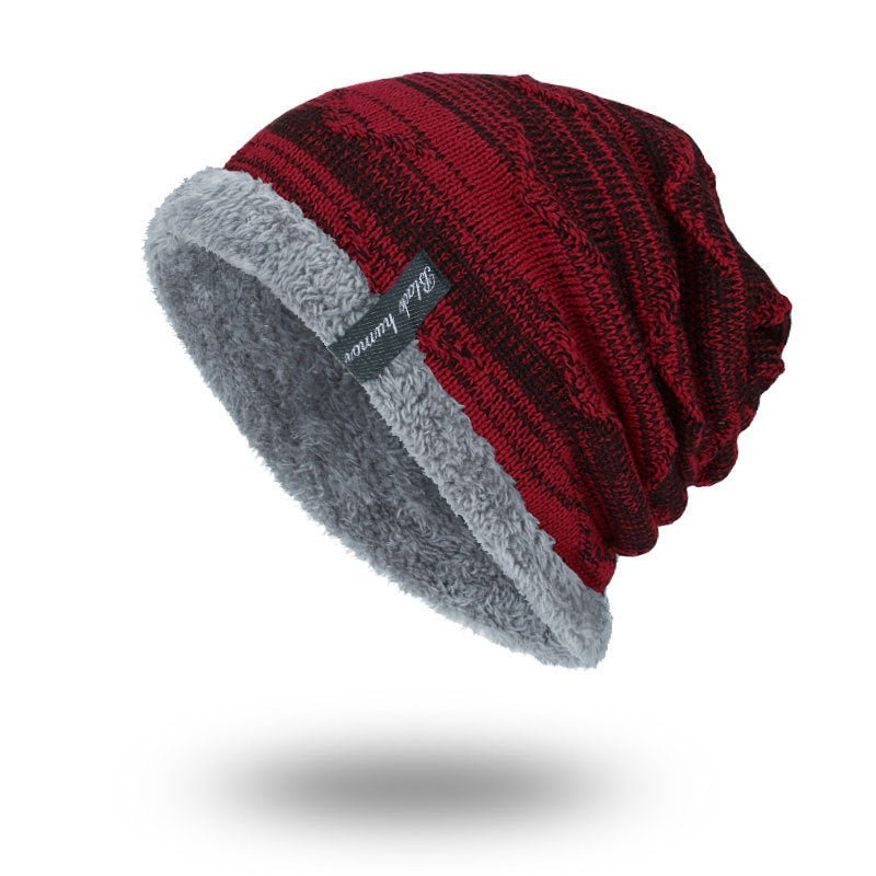 Diagonal hook hat bib knitted woolen hat - Urban Caps