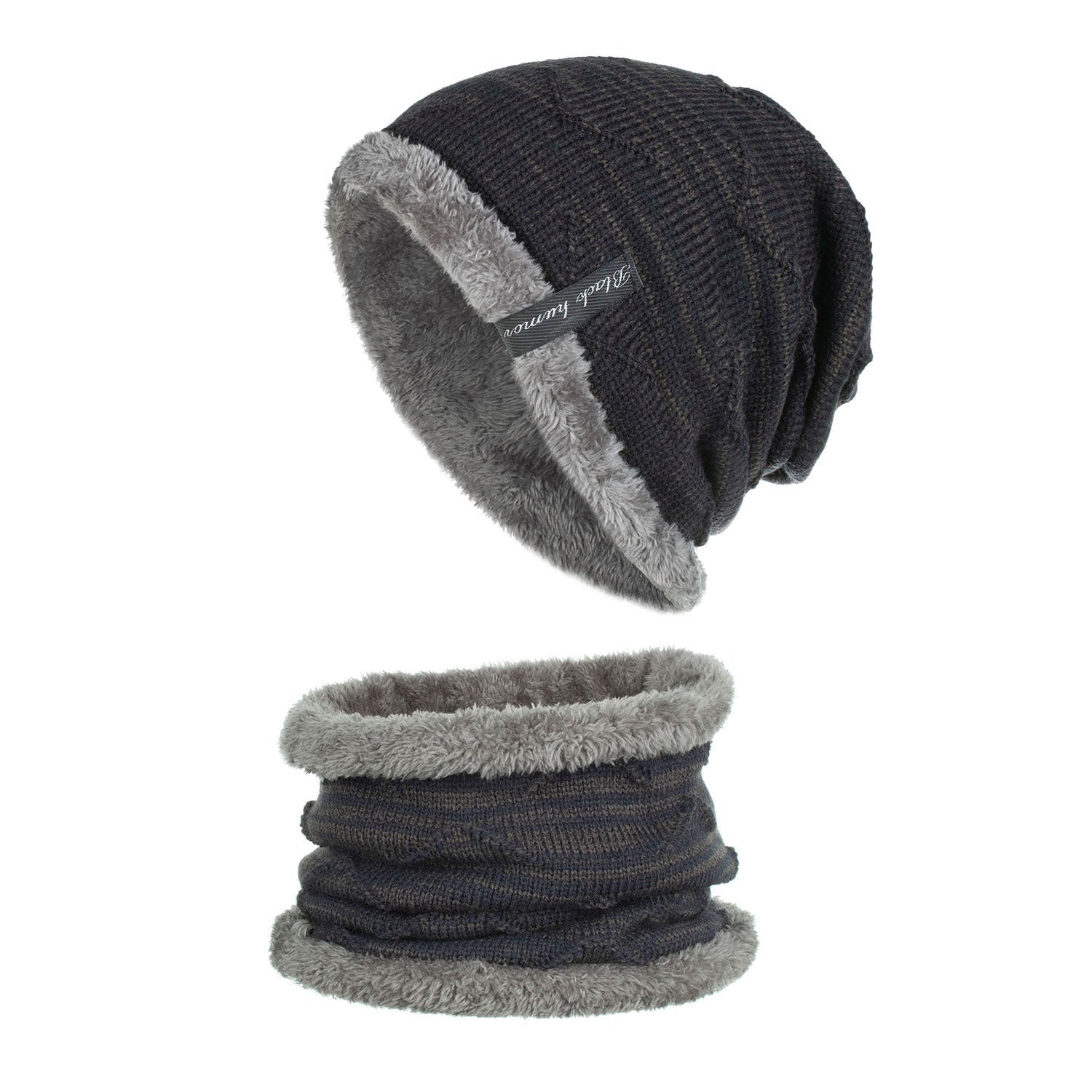 Diagonal hook hat bib knitted woolen hat - Urban Caps