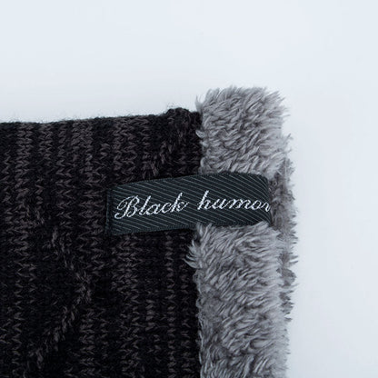 Diagonal hook hat bib knitted woolen hat - Urban Caps