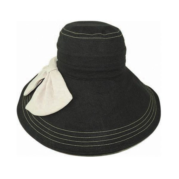 Dianne Hat – 100% Hemp with Wide Shapeable Brim and Decorative Bow - Urban Caps
