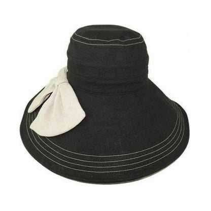 Dianne Hat – 100% Hemp with Wide Shapeable Brim and Decorative Bow - Urban Caps