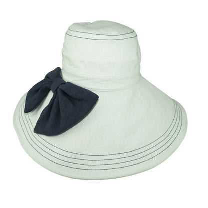 Dianne Hat – 100% Hemp with Wide Shapeable Brim and Decorative Bow - Urban Caps
