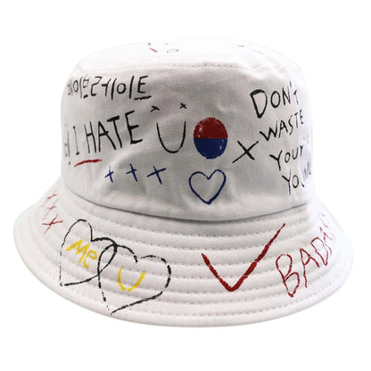 Doodle love sunshade fisherman hat - Urban Caps