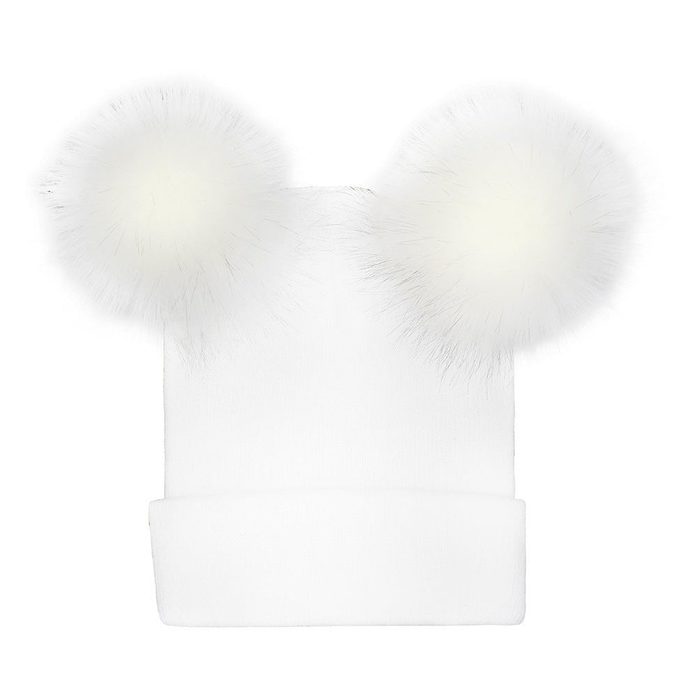 Double Pom Pom Knit Beanie – Cute Winter Wool Hat for Women - Urban Caps
