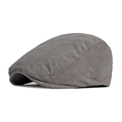 Kids Corduroy Retro Beret – Adjustable Flat Top Cap - Urban Caps 