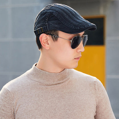 Men's Denim Casual Beret Pure Cotton - Urban Caps 