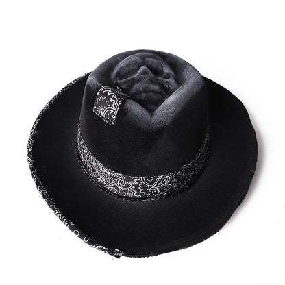 European And American Western Cowboy Hat Handmade Skull Hat - Urban Caps 