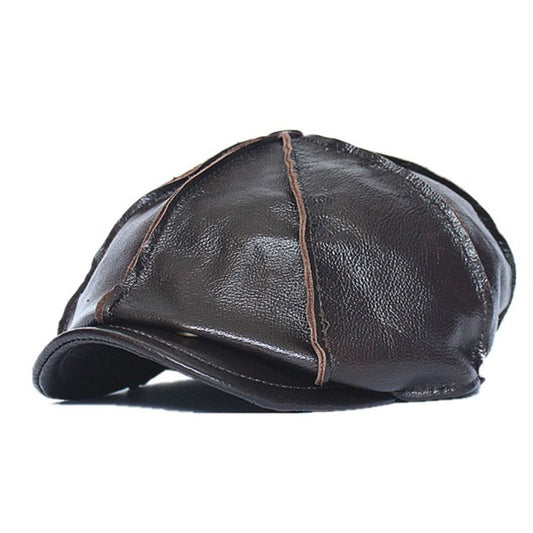 First Layer Cowhide Beret Men And Women Painter Hats - Urban Caps 