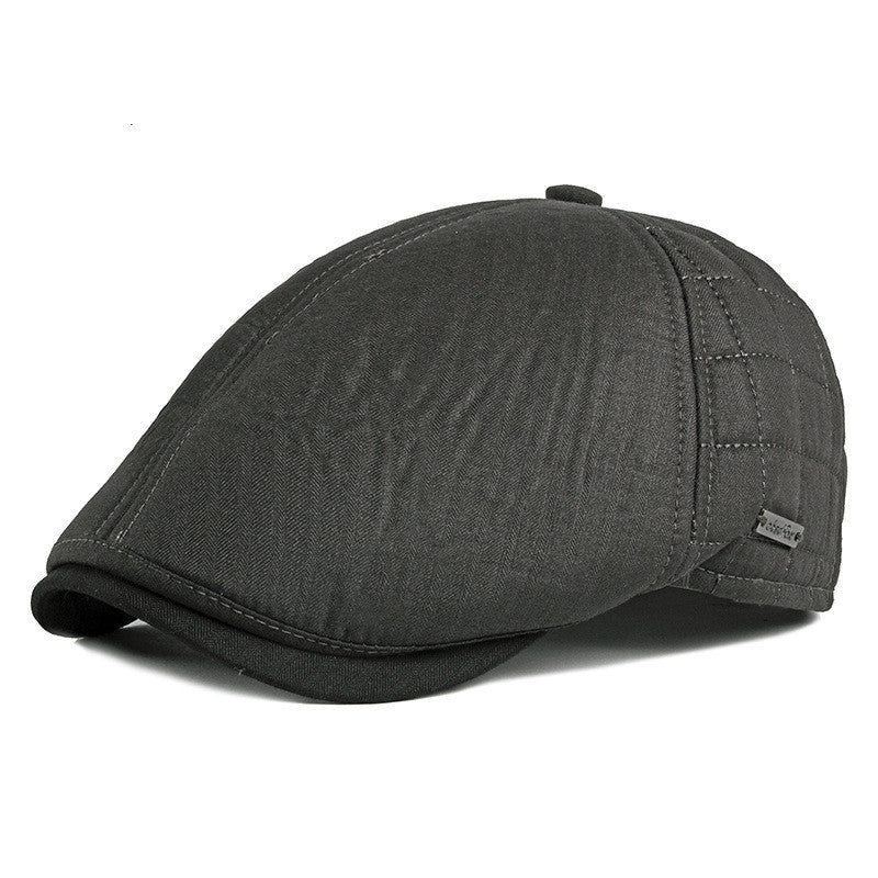 Men’s Winter Cotton Peaked Cap – Thickened & Adjustable | Classic Style for Middle-Aged & Elderly - Urban Caps 