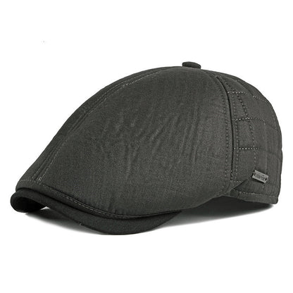 Men’s Winter Cotton Peaked Cap – Thickened & Adjustable | Classic Style for Middle-Aged & Elderly - Urban Caps 