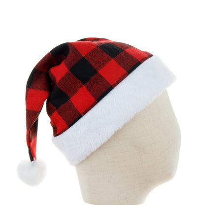 New Christmas Party Festive Hat Red Black And White Checkered - Urban Caps 