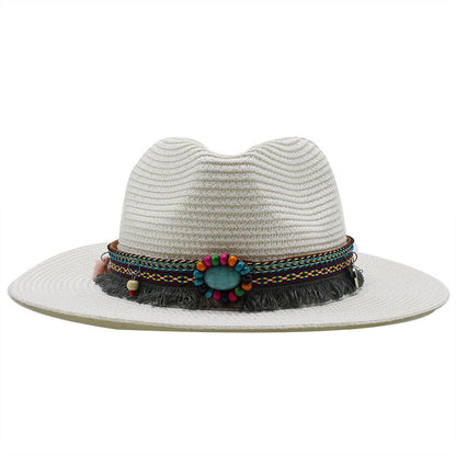 Jazz Cowboy Straw Outdoor Seaside Sun Hat - Urban Caps 