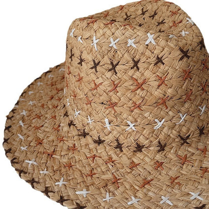 Retro Personality Western Cowboy Style Straw Hat - Urban Caps 