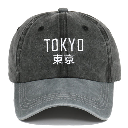 New Retro Washed Simple Tokyo Letters Hat - Urban Caps 