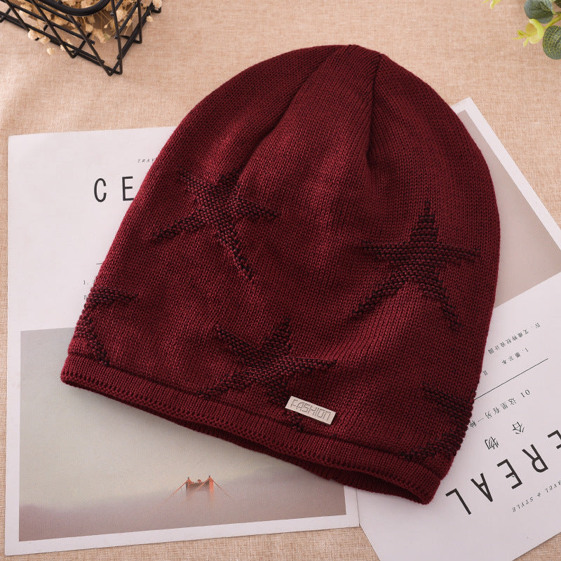 Men's Fashion Knitted Woolen Cap: Stylish and Warm for Outdoor Adventures
