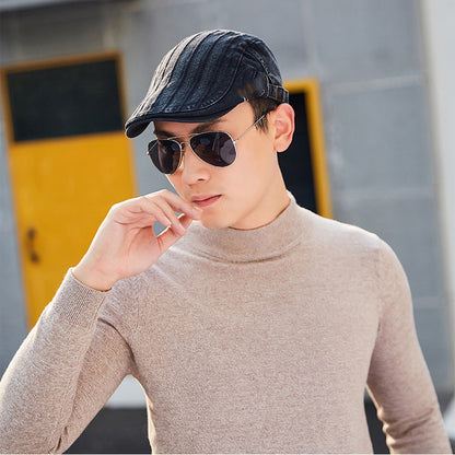 Men's Denim Casual Beret Pure Cotton - Urban Caps 