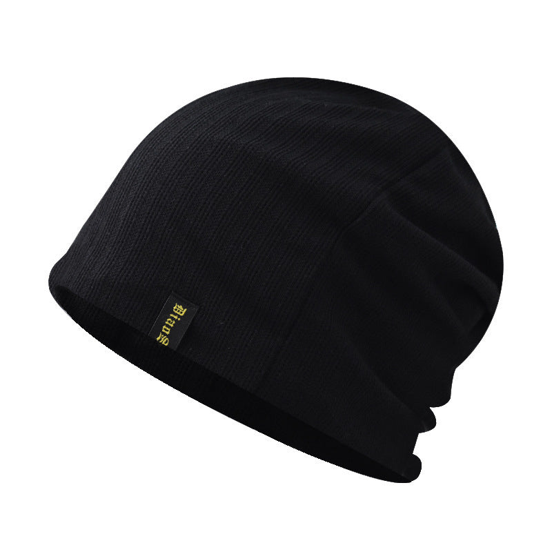 Baotou Thin Letter Embroidery Knitted Pile Hat - Urban Caps 
