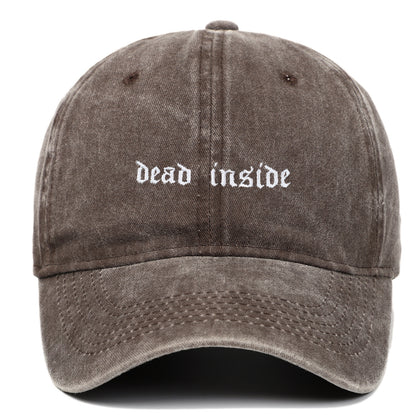 Dead inside Embroidered Baseball Cap Cotton
