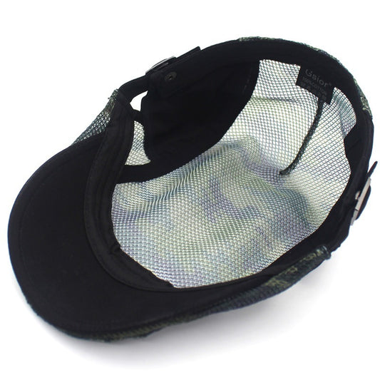 Camouflage Mesh Cloth Beret Men And Women Casual - Urban Caps 