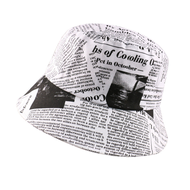 Men And Women Do Old Newspaper Pattern Printing Sun Hat - Urban Caps 