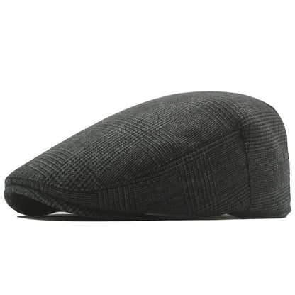 Winter Tweed Flat Cap Men's Newsboy Cap Baby British Retro Beret - Urban Caps 