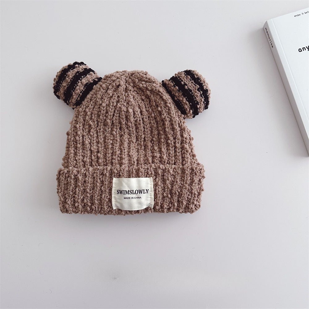 Ear Style Children's Stripes Knitted Hat Warm - Urban Caps