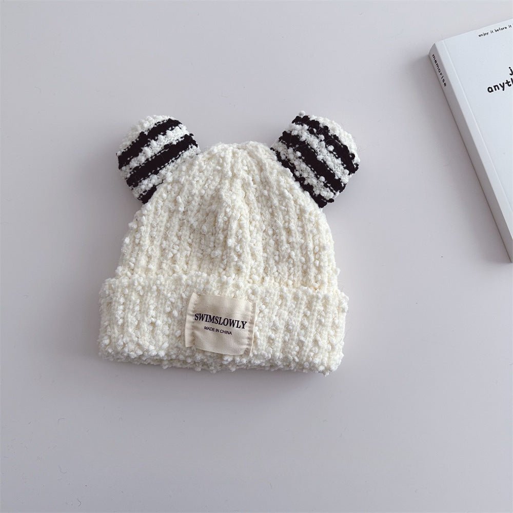 Ear Style Children's Stripes Knitted Hat Warm - Urban Caps