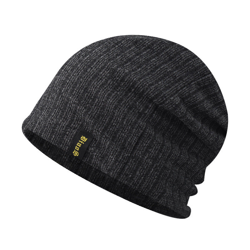 Baotou Thin Letter Embroidery Knitted Pile Hat - Urban Caps 
