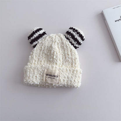 Ear Style Children's Stripes Knitted Hat Warm - Urban Caps 