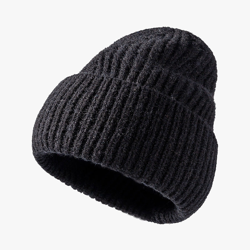 Jacquard Monochrome Cold Hat Men's Outdoor Warm Woolen Hat - Urban Caps 