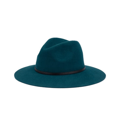 Edwina Fedora Hat – Australian Wool Felt, Faux Leather Band, Adjustable Fit - Urban Caps