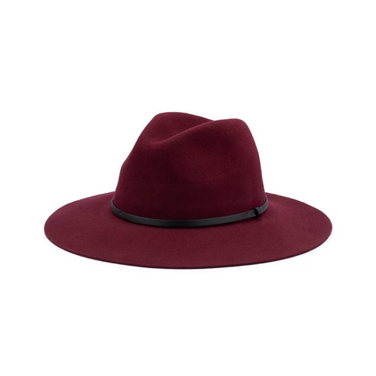 Edwina Fedora Hat – Australian Wool Felt, Faux Leather Band, Adjustable Fit - Urban Caps