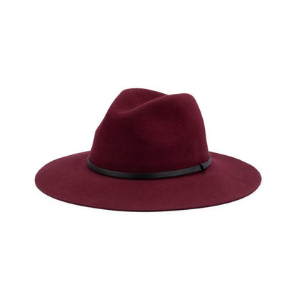 Edwina Fedora Hat – Australian Wool Felt, Faux Leather Band, Adjustable Fit - Urban Caps