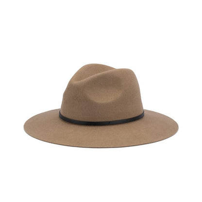 Edwina Fedora Hat – Australian Wool Felt, Faux Leather Band, Adjustable Fit - Urban Caps