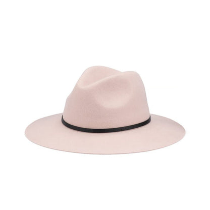 Edwina Fedora Hat – Australian Wool Felt, Faux Leather Band, Adjustable Fit - Urban Caps