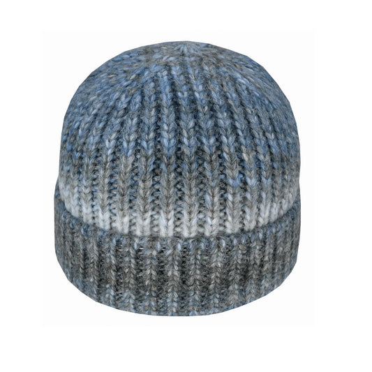 Ellis Kid’s Rib Knit Ombre Beanie – Acrylic Blend Cuffed Winter Hat - Urban Caps