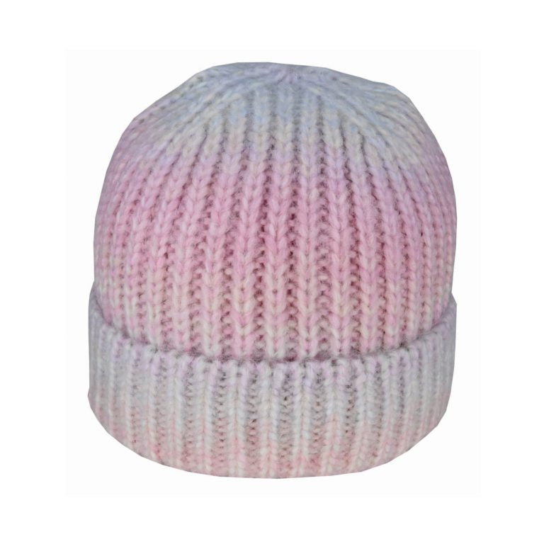 Ellis Kid’s Rib Knit Ombre Beanie – Acrylic Blend Cuffed Winter Hat - Urban Caps