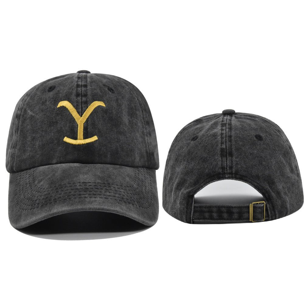 Embroidered Baseball Distressed Embroidered Ponytail - Urban Caps