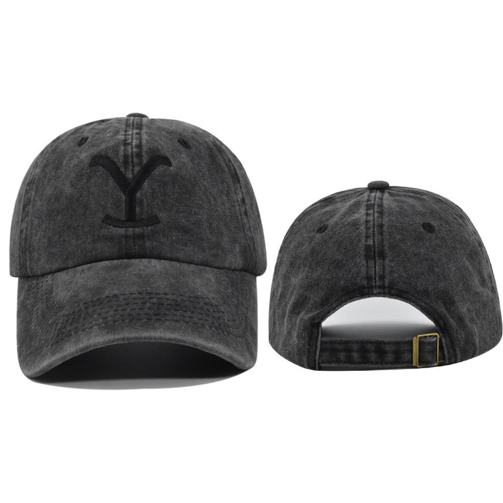 Embroidered Baseball Distressed Embroidered Ponytail - Urban Caps