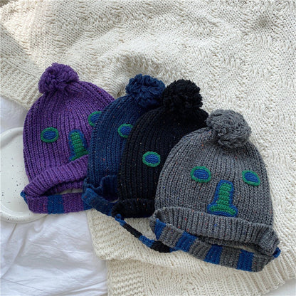 Embroidered Rabbit Fur Warm Wool Hat - Urban Caps