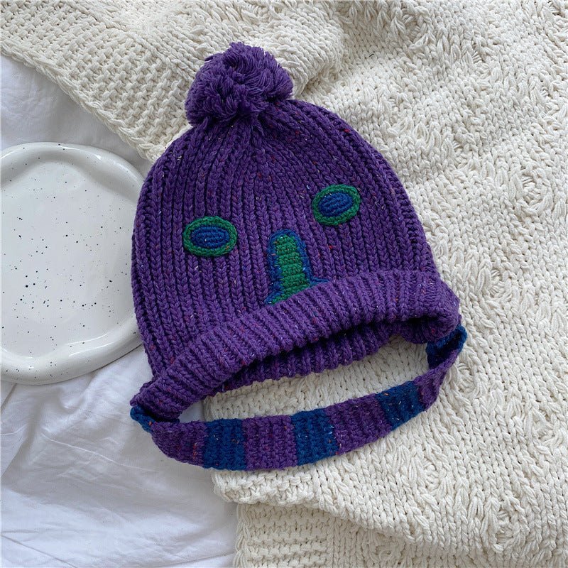 Embroidered Rabbit Fur Warm Wool Hat - Urban Caps