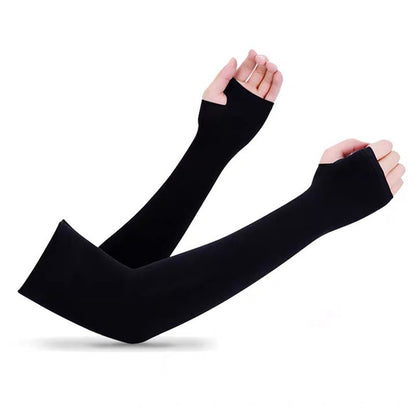 Cooling UV Protection Arm Sleeves NZ | Ice Silk Sun Sleeves with Thumb Hole