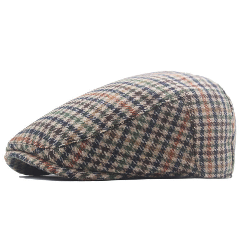 Winter Tweed Flat Cap Men's Newsboy Cap Baby British Retro Beret - Urban Caps 