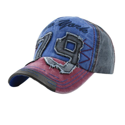 Men's Washed Letter Embroidery Baseball Cap - Urban Caps 