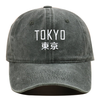 New Retro Washed Simple Tokyo Letters Hat - Urban Caps 